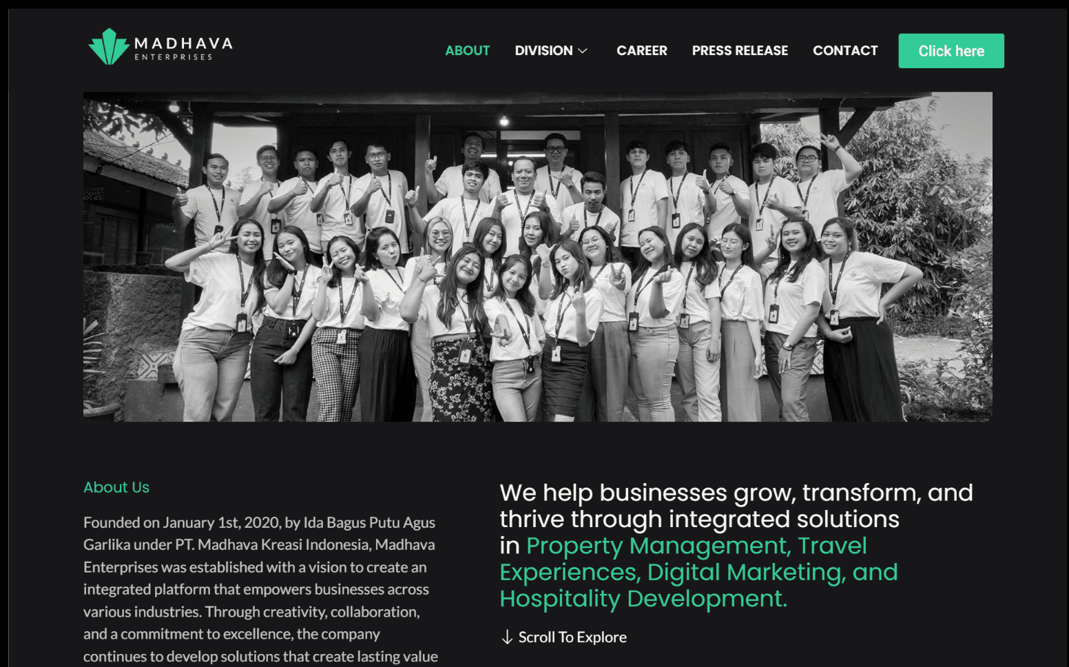 Madhava Enterprises Website