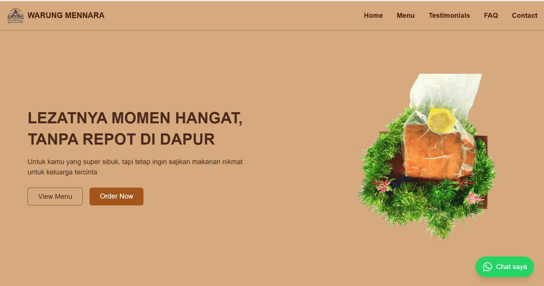 Warung Mennara – Landing Page